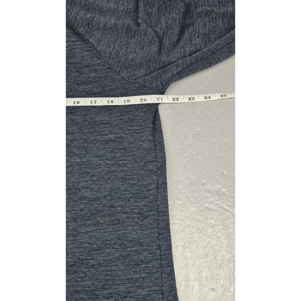 LL Bean Pullover Mens‎ Medium Gray Quarter Zip Adventure Grid Fleece Hiking Top - Picture 4 of 7
